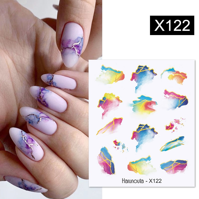 Harunouta Water Decals Ink Blooming Flower Leaves Transfer Nail Stickers Butterfly Love Heart Design Slider Watermark Decoration 0 DailyAlertDeals X122  