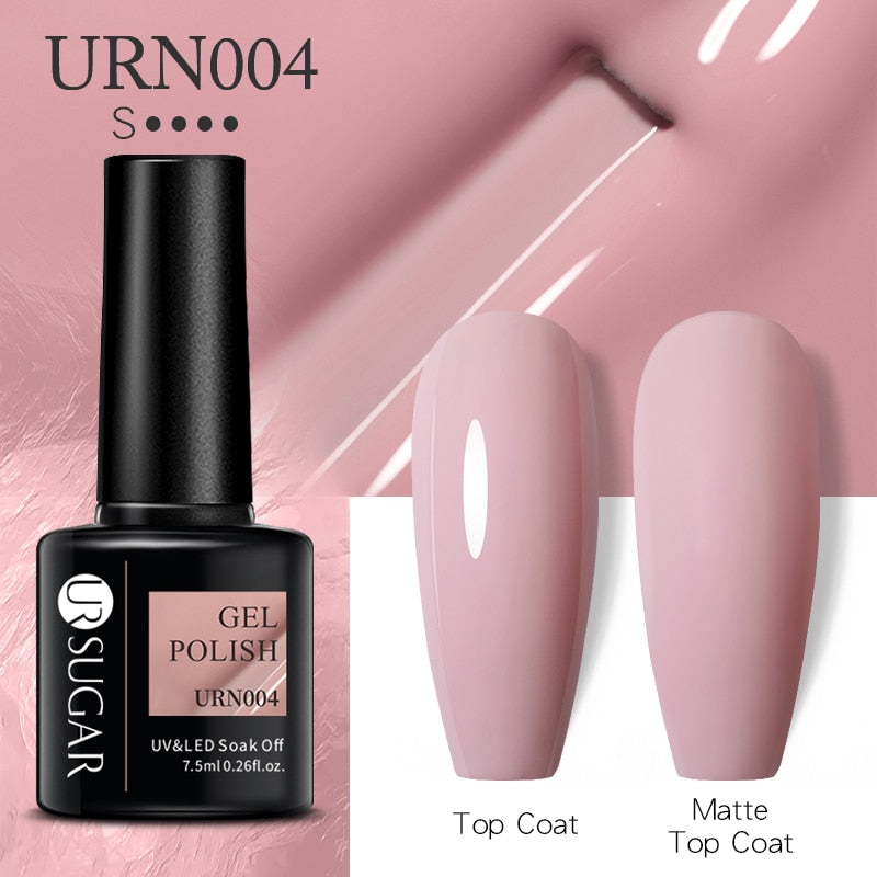 UR SUGAR 7.5ml Dark Purple Gel Nail Polish Soak Off UV LED Semi Permanent Gel Varnishes Manicure Nails Art Matte Top Coat Needed nail polish DailyAlertDeals URN04  
