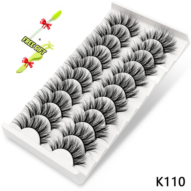 GROINNEYA lashes 5/10/20 pairs 3D Faux Mink Lashes Natural False Eyelashes Dramatic Volume Lashes Eyelash Extension Makeup 0 DailyAlertDeals 10pairs-K110-1 China 