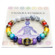 7 Chakra Bracelet with Meaning Cardfor Men Women Natural Crystal Healing Anxiety Jewellery Mandala Yoga Meditation Bracelet Gift 0 DailyAlertDeals 7Chakra 3  