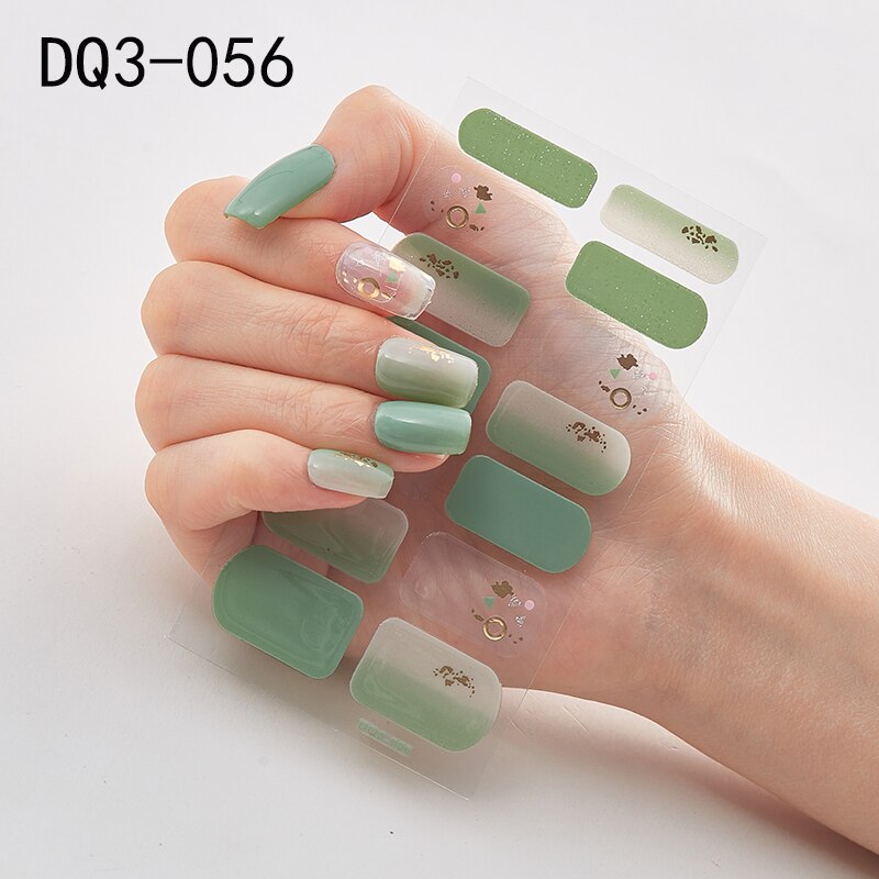 Lamemoria 1pc 3D Nail Slider Beauty Nail Stickers Shining Wave Line Decals Adhesive Manicure Tips Salon Nail Art Decorations nail decal stickers DailyAlertDeals DQ3-56  