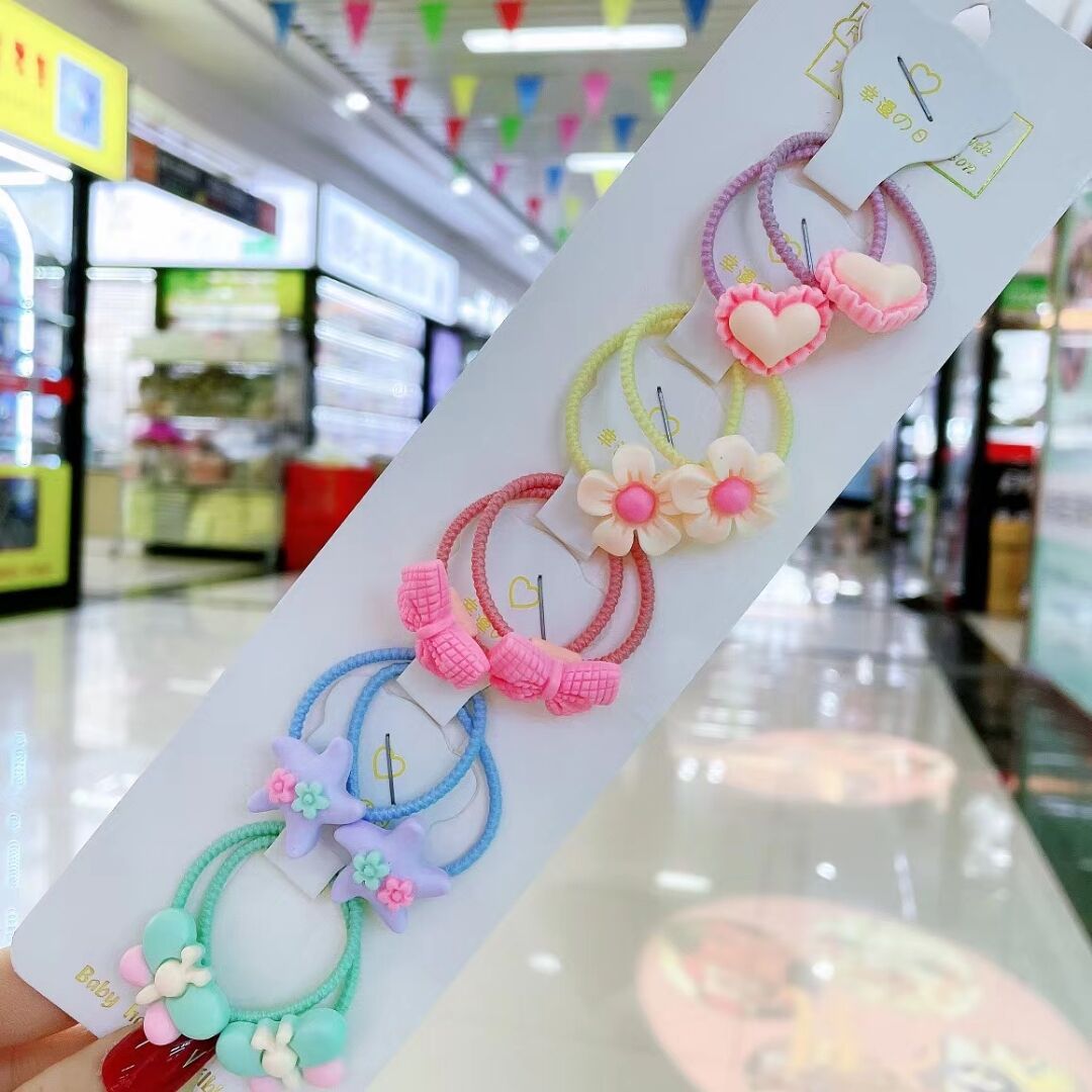 New Cute Rope Children Baby Elastic Hair Rubber Bands Accessories for Kids Girl Headband Tie Ring Headwear Scrunchie Baby Elastic Hair Rubber Bands DailyAlertDeals 2  