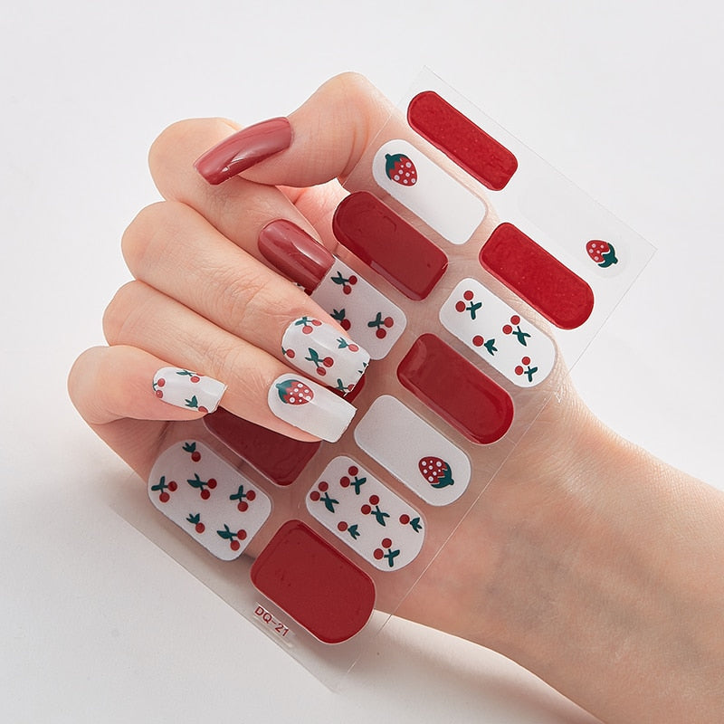 Three Sorts 0f Nail Stickers Full Cover Nail Stickers Novidades Nail Strips Self Adhesive Nail Sticker Nails Sticker Designer Nail Stickers DailyAlertDeals DQ-21  