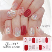 16 Tips/Sheet Glitter Series Shiny Manicure Decoracion Designed Nail Art Stickers 2020 Nail Decoration Nail Wraps Shiny Decal stickers for nails DailyAlertDeals   