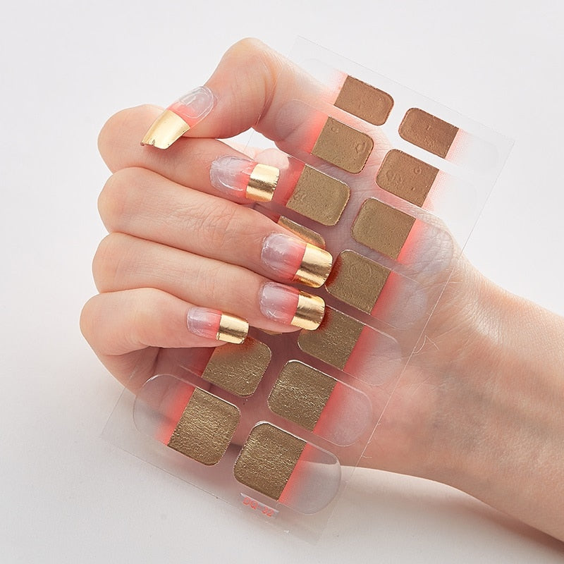 Three Sorts 0f Nail Stickers Full Cover Nail Stickers Novidades Nail Strips Self Adhesive Nail Sticker Nails Sticker Designer Nail Stickers DailyAlertDeals DQ-32  
