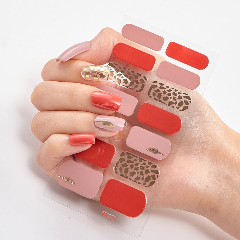 Three Sorts 0f Nail Stickers Full Cover Nail Stickers Novidades Nail Strips Self Adhesive Nail Sticker Nails Sticker Designer Nail Stickers DailyAlertDeals DQ-12  
