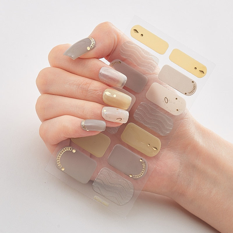 Patterned Nail Stickers Wholesale Supplise Nail Strips for Women Girls Full Beauty High Quality Stickers for Nails Decal stickers for nails DailyAlertDeals DQ3-60  