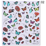 Nail Blue Butterfly Stickers Flowers Leaves Self Adhesive Decals 3D Transfer Sliders Wraps Manicure Foils DIY Decorations Tips 0 DailyAlertDeals 22  