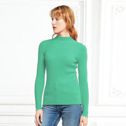 Women's Black turtleneck Soft Cozy Sweaters Slim Full Sleeve Multi-color Turtleneck Sweaters for Women winter turtleneck sweaters for women DailyAlertDeals Apple Green S 