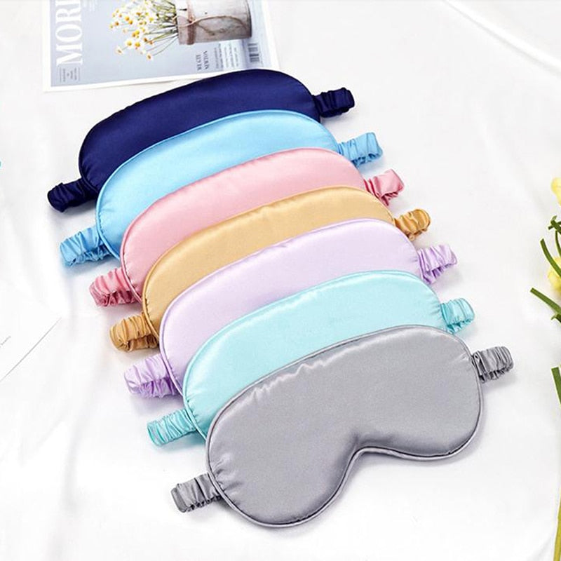 1Pc Eyeshade Sleeping Eye Mask Cover Eyepatch Blindfold Solid Portable New Rest Relax Eye Shade Cover Soft Pad eye cover DailyAlertDeals   