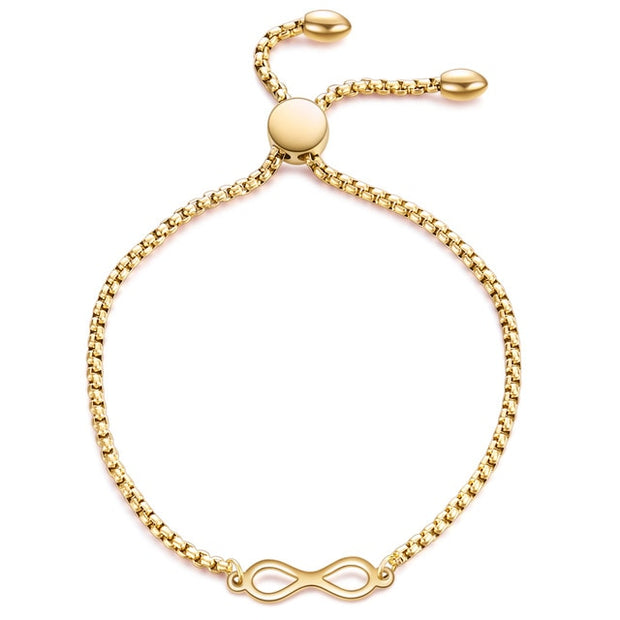 Stainless Steel Love Heart Bracelets For Women Party Gift Fashion Joyas de Chain Charm Bracelets Jewelry Wholesale Text Engraved 0 DailyAlertDeals AD1192-G China 18cm