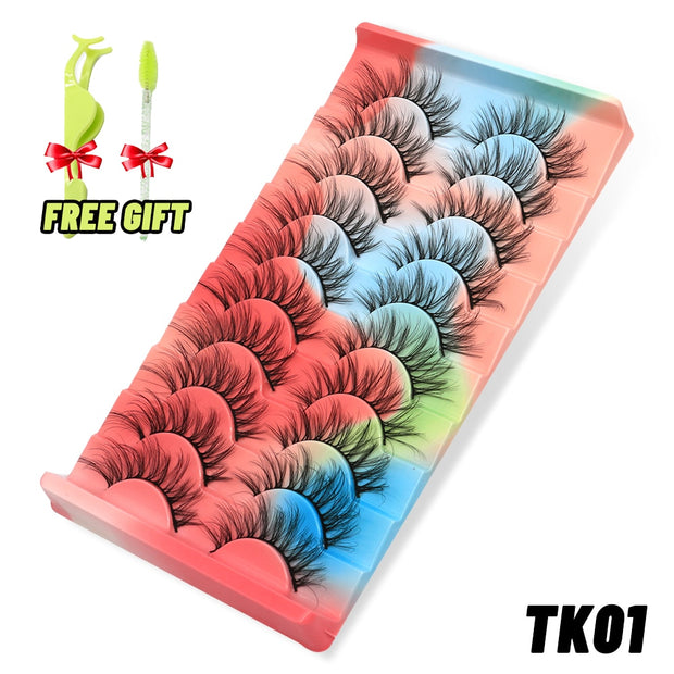 GROINNEYA lashes 5/10/20 pairs 3D Faux Mink Lashes Natural False Eyelashes Dramatic Volume Lashes Eyelash Extension Makeup 0 DailyAlertDeals 10pairs-TK01-1 China 