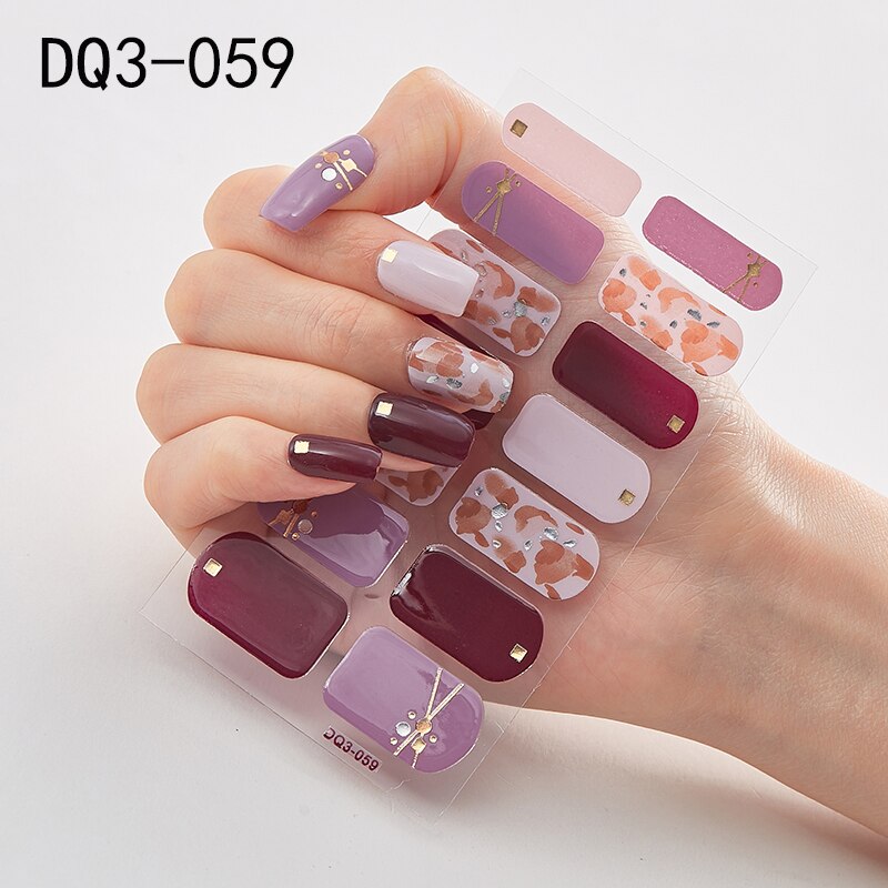Lamemoria 1pc 3D Nail Slider Beauty Nail Stickers Shining Wave Line Decals Adhesive Manicure Tips Salon Nail Art Decorations nail decal stickers DailyAlertDeals DQ3-59  