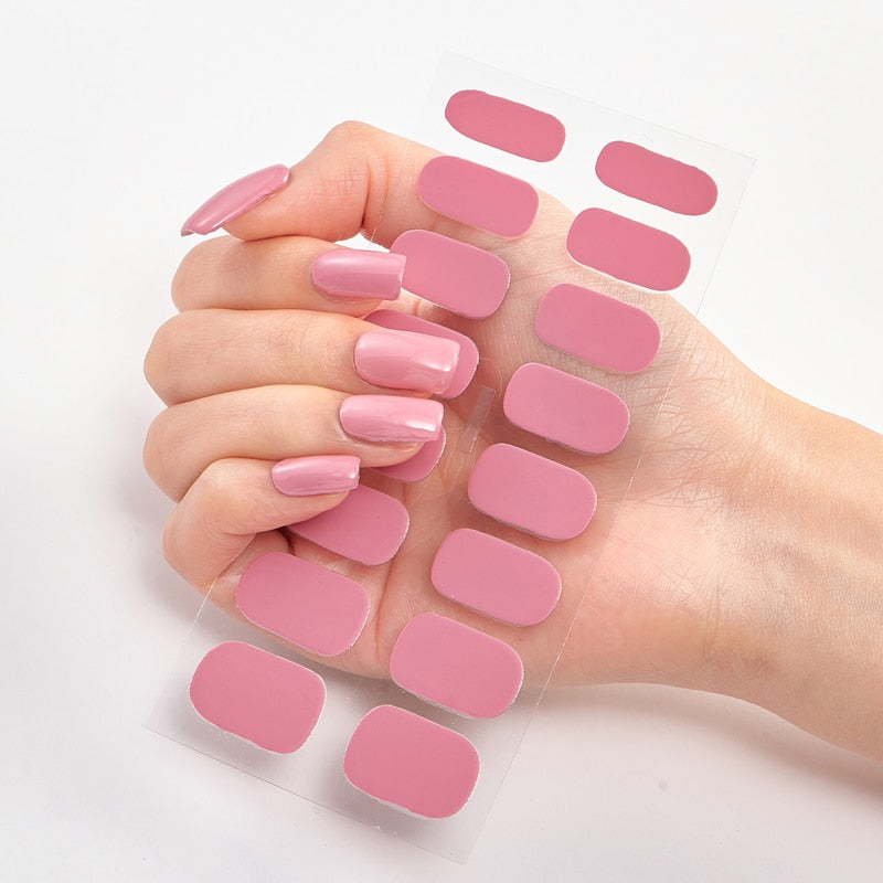 16 Tips/Sheet Nailart Nailart Sticker Nail Tips Manicure Decoracion Fashion Nail Polish Self Adhesive Nail Sticker Creative nail decal stickers DailyAlertDeals CS-08  