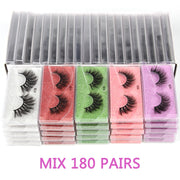 Wholesale Mink Eyelashes 10/30/50/100pcs 3d Mink Lashes Natural false Eyelashes messy fake Eyelashes Makeup False Lashes In Bulk 0 DailyAlertDeals Mix 180 pairs China 