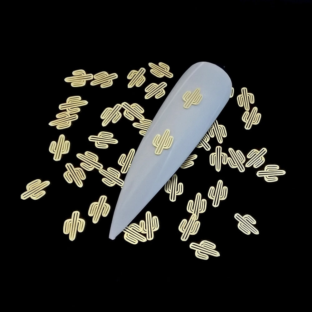 100Pcs/Lot Gold Metal Nail Decals Ultra-thin Flakes Nail Bling Rhinestone Cute 3D Nail Art Decorations Charm Nail Art Rivets 0 DailyAlertDeals 686  