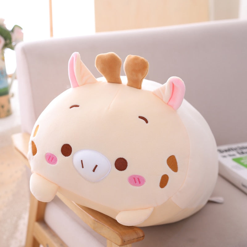 18-28CM Soft Animal Cartoon Pillow Cushion Cute Fat Dog Cat Totoro Penguin Pig Frog Plush Toy Stuffed Lovely kids Birthyday Gift 0 DailyAlertDeals 20cm deer  