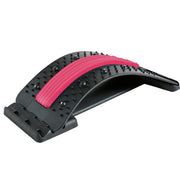 Multi-level Adjustable Back Massager Stretcher Waist Neck Stretch Fitness Lumbar Cervical Spine Support Pain Relief Relaxation back massager DailyAlertDeals China Red 