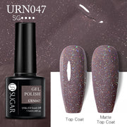 UR SUGAR 7.5ml Dark Purple Gel Nail Polish Soak Off UV LED Semi Permanent Gel Varnishes Manicure Nails Art Matte Top Coat Needed nail polish DailyAlertDeals URN047  