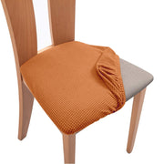 Spandex Jacquard Chair Cushion Cover Dining Room Upholstered Cushion Solid Chair Seat Cover Without Backrest Furniture Protector high chair covers DailyAlertDeals Color-12 1 Piece 
