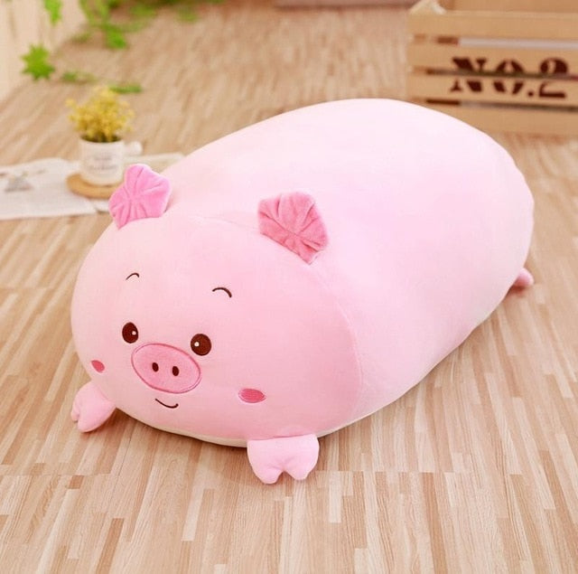 18-28CM Soft Animal Cartoon Pillow Cushion Cute Fat Dog Cat Totoro Penguin Pig Frog Plush Toy Stuffed Lovely kids Birthyday Gift 0 DailyAlertDeals 28cm pig  