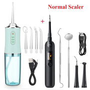Oral Irrigator Portable Dental Water Flosser USB Rechargeable Water Jet Floss Tooth Pick 4 Jet Tip 220ml 3 Modes IPX7 1400rpm 0 DailyAlertDeals France with normal scaler 