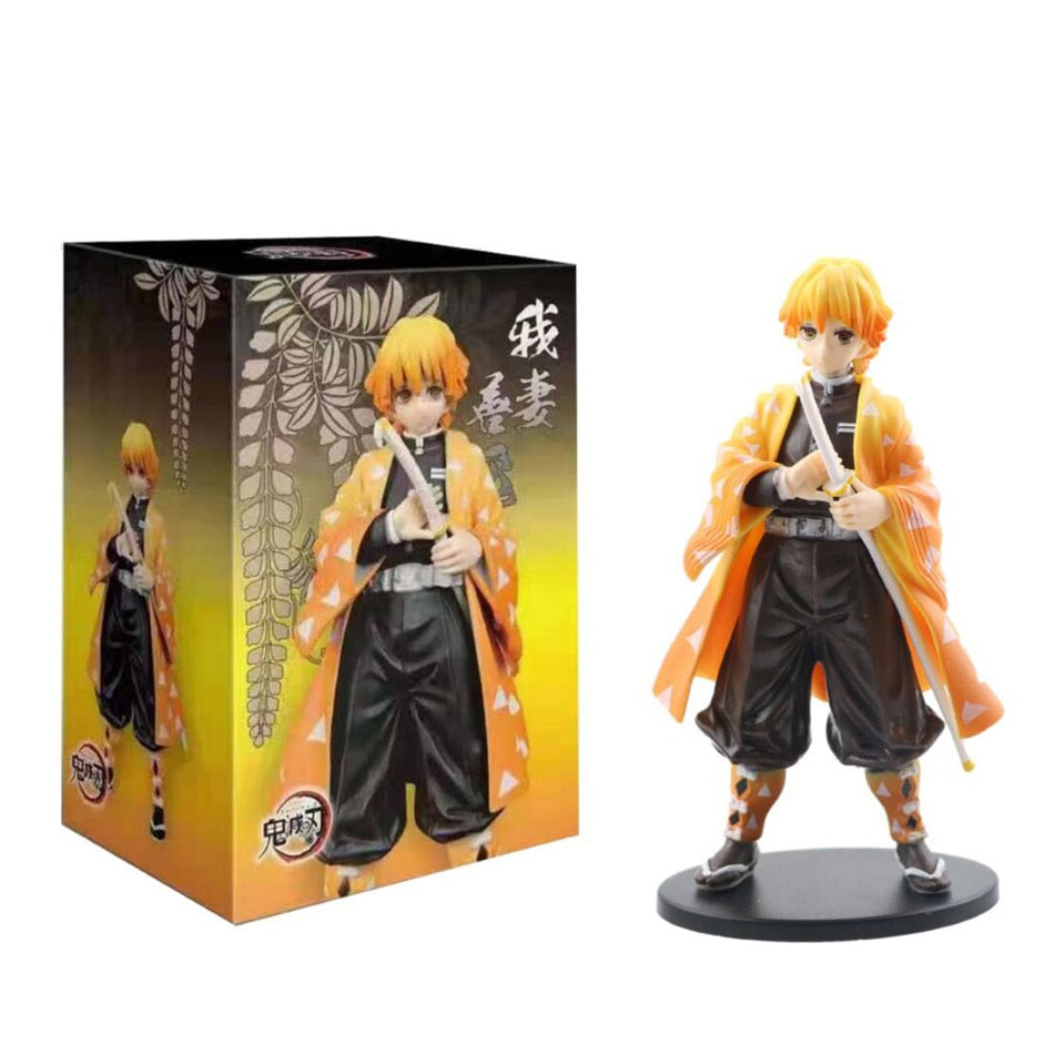 Anime Demon Slayer Figure Kamado Tanjirou Nezuko Action Figures PVC Model Toys Zenitsu Figurine Inosuke Kimetsu No Yaiba Figura Demon Slayer Figure DailyAlertDeals Zenitsu With box  