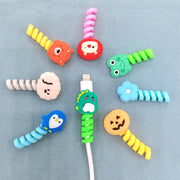 Cartoon Cable Protector For iPhones Android Type-c Winder USB Charging Cord Organizer Headphone Earphone Data Line Protect Cable Protector DailyAlertDeals   