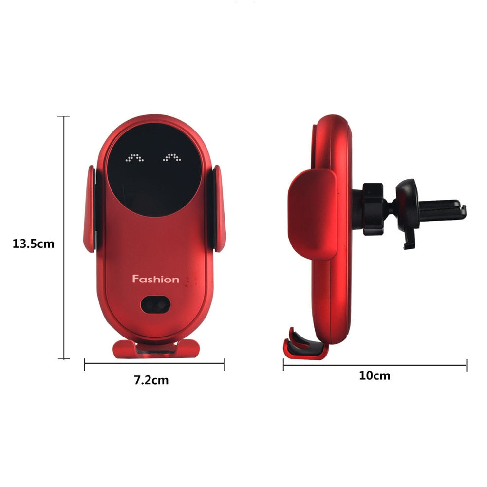 10W Car Wireless Charger Car Phone Holder for iPhone 12 12ProMax 11 11Pro X XR XSMAX 8 7 Plus Intelligent Infrared Phone Holder phone holder DailyAlertDeals   