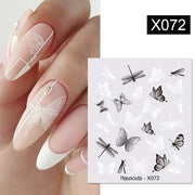 1Pc Spring Water Nail Decal And Sticker Flower Leaf Tree Green Simple Summer DIY Slider For Manicuring Nail Art Watermark 0 DailyAlertDeals X072  