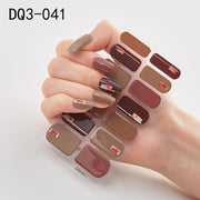 Lamemoria 1pc 3D Nail Slider Beauty Nail Stickers Shining Wave Line Decals Adhesive Manicure Tips Salon Nail Art Decorations nail decal stickers DailyAlertDeals DQ3-41  