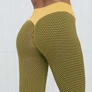 NORMOV Seamless Fitness Women Leggings Fashion Patchwork Print High Waist Elastic Push Up Ankle Length Polyester Leggings 0 DailyAlertDeals Yellow S 