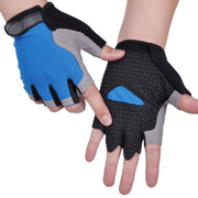 HOT Cycling Anti-slip Anti-sweat Men Women Half Finger Gloves Breathable Anti-shock Sports Gloves Bike Bicycle Glove Gloves DailyAlertDeals Type A--Blue 1 S 