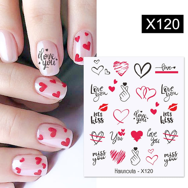 Harunouta Cool Geometrics Pattern Water Decals Stickers Flower Leaves Slider For Nails Spring Summer Nail Art Decoration DIY Nail Stickers DailyAlertDeals X120  