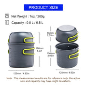 Widesea Ultralight Camping Cooking Utensils Outdoor Tableware Pot Set Hiking Picnic Travel Tourist Dishes Supplies Equipment Camping Cooking Utensils DailyAlertDeals   