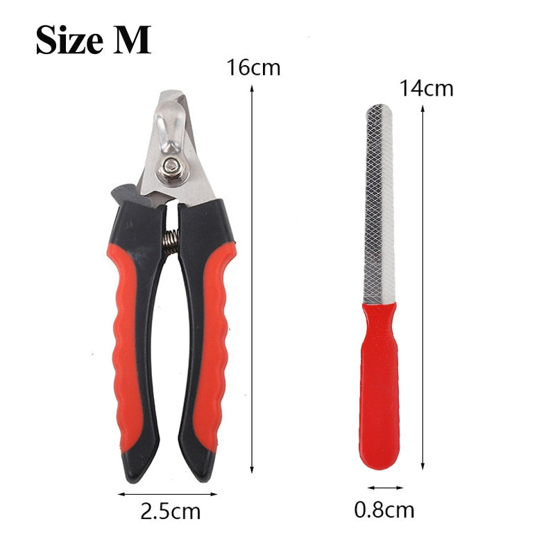 Professional Dog Nail Clipper Cutter Stainless Steel Pet Grooming Scissors nail clippers for Dogs and Cat DailyAlertDeals M Clipper Nail File  