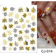 Harunouta Gold Marble 3D Nail Sticker Flower Leaves Line Transfer Slider French Tips Manicures Decals DIY Decoration Paper 0 DailyAlertDeals CJ-014  