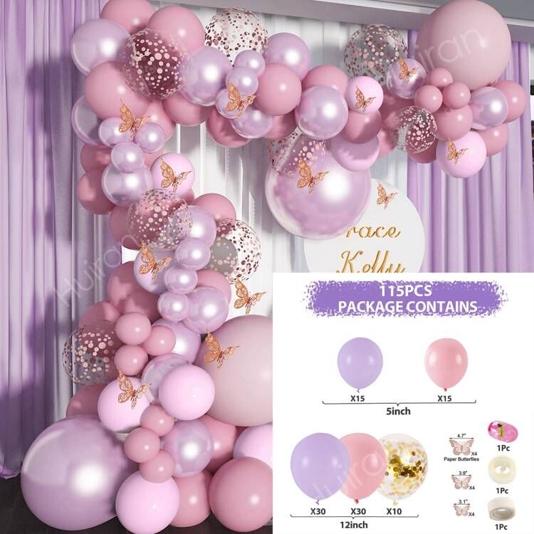 Pink Balloon Garland Arch Kit Birthday Party Decorations Kids Birthday Foil White Gold Balloon Wedding Decor Baby Shower Globos Balloons Set for Birthday Parties DailyAlertDeals 28 AS SHOWN 