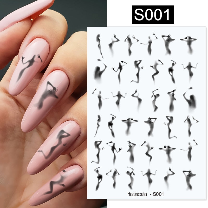 Harunouta Gold Leaf 3D Nail Stickers Spring Nail Design Adhesive Decals Trends Leaves Flowers Sliders for Nail Art Decoration 0 DailyAlertDeals S001  