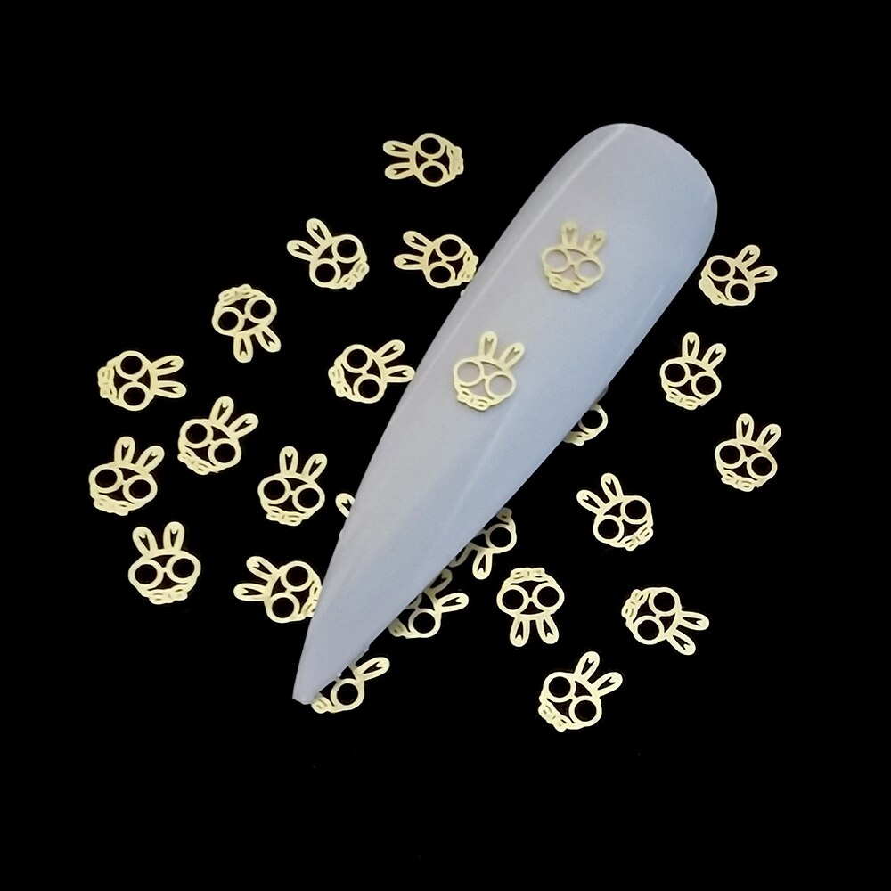 100Pcs/Lot Gold Metal Nail Decals Ultra-thin Flakes Nail Bling Rhinestone Cute 3D Nail Art Decorations Charm Nail Art Rivets 0 DailyAlertDeals 687  