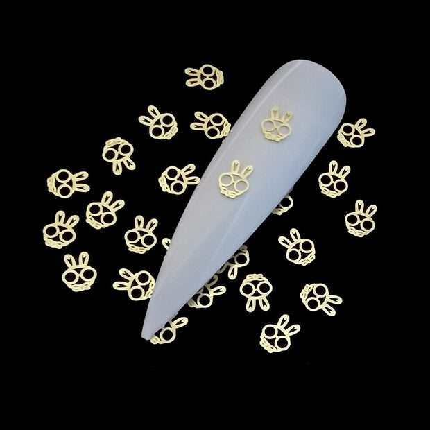 100Pcs/Lot Gold Metal Nail Decals Ultra-thin Flakes Nail Bling Rhinestone Cute 3D Nail Art Decorations Charm Nail Art Rivets 0 DailyAlertDeals 687  