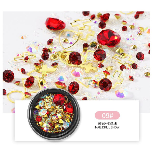 3D Nail Rhinestones Rose Jewelry Diverse DIY Gems Charming Mix Crystal Nail Art Decorations Gel Glitter Charms Nail Accessories Nail Rhinestones Rose Jewelry DailyAlertDeals CZ9  