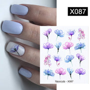 Harunouta Marble Blooming 3D Nail Sticker Decals Flower Leaves Transfer Water Sliders Abstract Geometric Lines Nail Watermark 0 DailyAlertDeals X087  