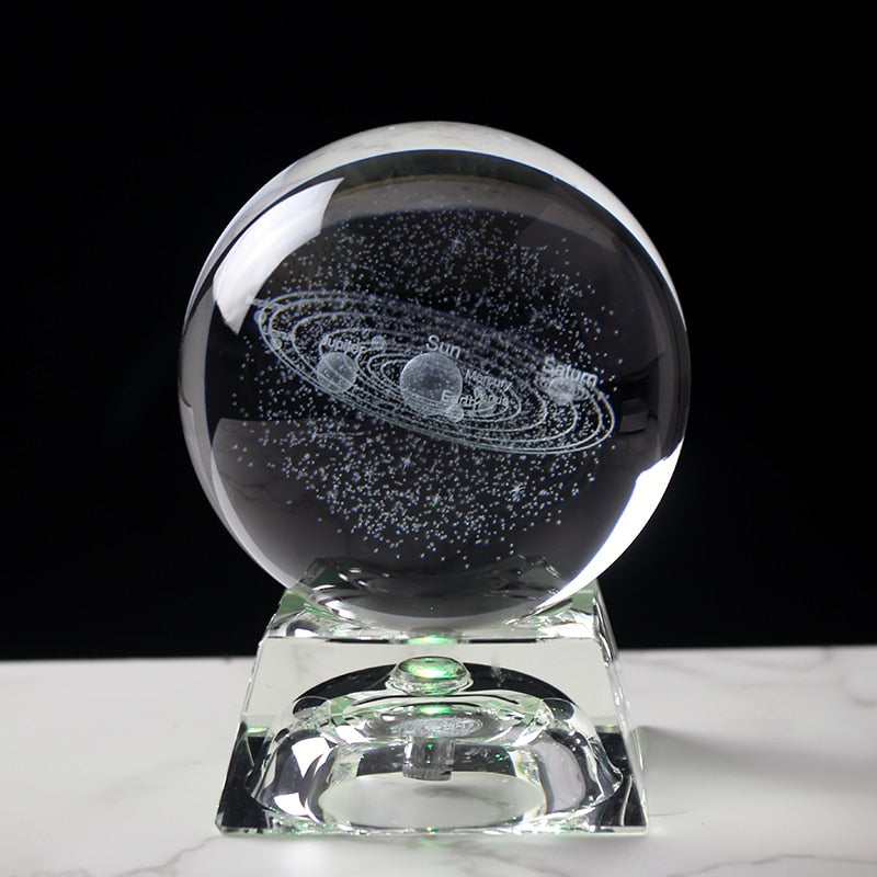 Newfashioned 3D Crystsal Solar System Ball Laser Engraved Planets Glass Sphere Cosmic Model Globe Home Decoration Astronomy Gift 0 DailyAlertDeals   