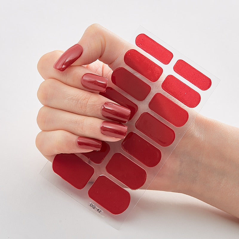 Three Sorts 0f Nail Stickers Full Cover Nail Stickers Novidades Nail Strips Self Adhesive Nail Sticker Nails Sticker Designer Nail Stickers DailyAlertDeals DQ-42  