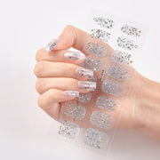 16 Tips/Sheet Glitter Series Shiny Manicure Decoracion Designed Nail Art Stickers 2020 Nail Decoration Nail Wraps Shiny Decal stickers for nails DailyAlertDeals GL-015  