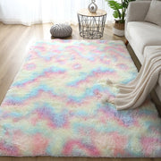 Pink Carpet For Girls Shaggy Children Floor Soft Mat Living Room Decoration Teen Doormat Nordic Red Fluffy Large Size Rugs Carpets & Rugs DailyAlertDeals Rainbow 80x160cm 31x62inch 