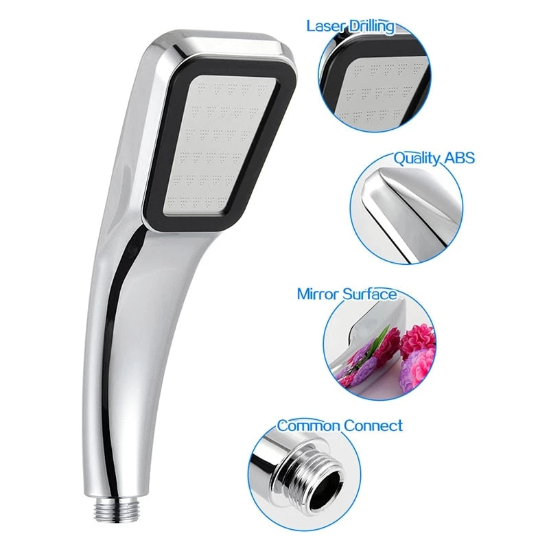 ZhangJi 300 Holes High Pressure Rainfall Shower Head Water Saving 3 Color Chrome Black White Sprayer Nozzle Bathroom Accessories High Pressure Rainfall Shower DailyAlertDeals   