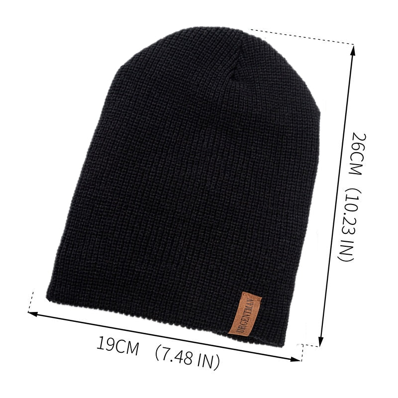 New Unisex Letter Beanie Hat Leisure Add Fur Lined Winter Hats For Men Women Keep Warm Knitted Hat Fashion Solid Ski Bonnet Cap Beanie hat unisex DailyAlertDeals   