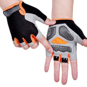 HOT Cycling Anti-slip Anti-sweat Men Women Half Finger Gloves Breathable Anti-shock Sports Gloves Bike Bicycle Glove Gloves DailyAlertDeals Type B--Orange S 